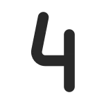 Number 4 SVG Icon